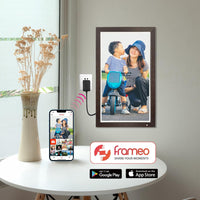 Frameo 21.5インチ 32GB WiFiデジタルフォトフレーム（リモコン付きモデル）